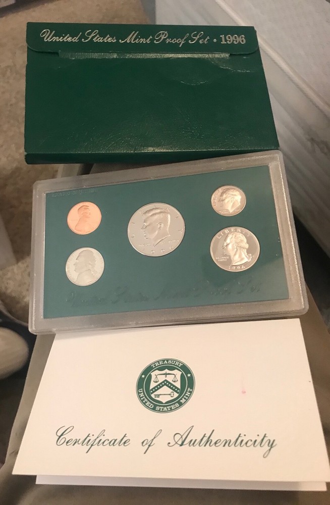 1996. proof set . 5 coin  set in  OGP