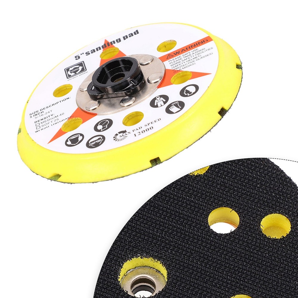 New Practical Sanding Pad Backing Plate 125mm Dual Function Medium Soft