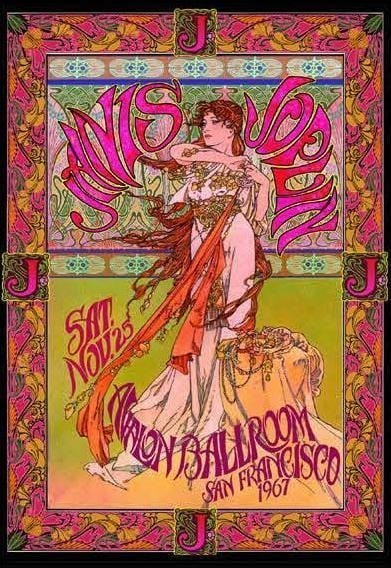 Janis Joplin Poster Avalon Ballroom Fan Poster - By Bob Masse