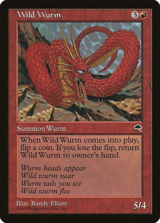 Wild Wurm Tempest 212 MTG MP