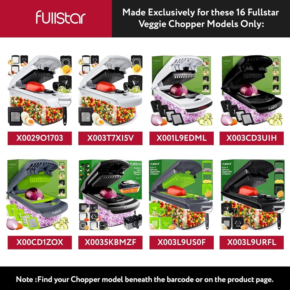 Fullstar Blade Replacement Set for Vegetable Chopper Only – 2pc Insert Set...
