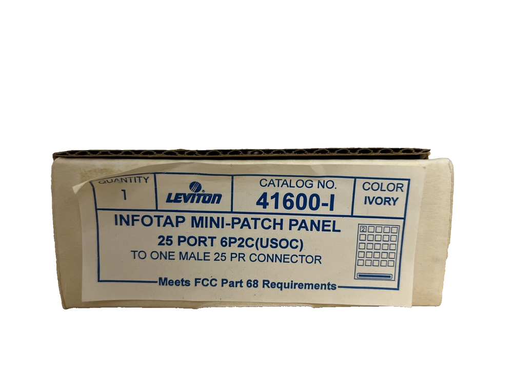 Leviton 41600-I Infotap Mini Patch Panel 25 Port