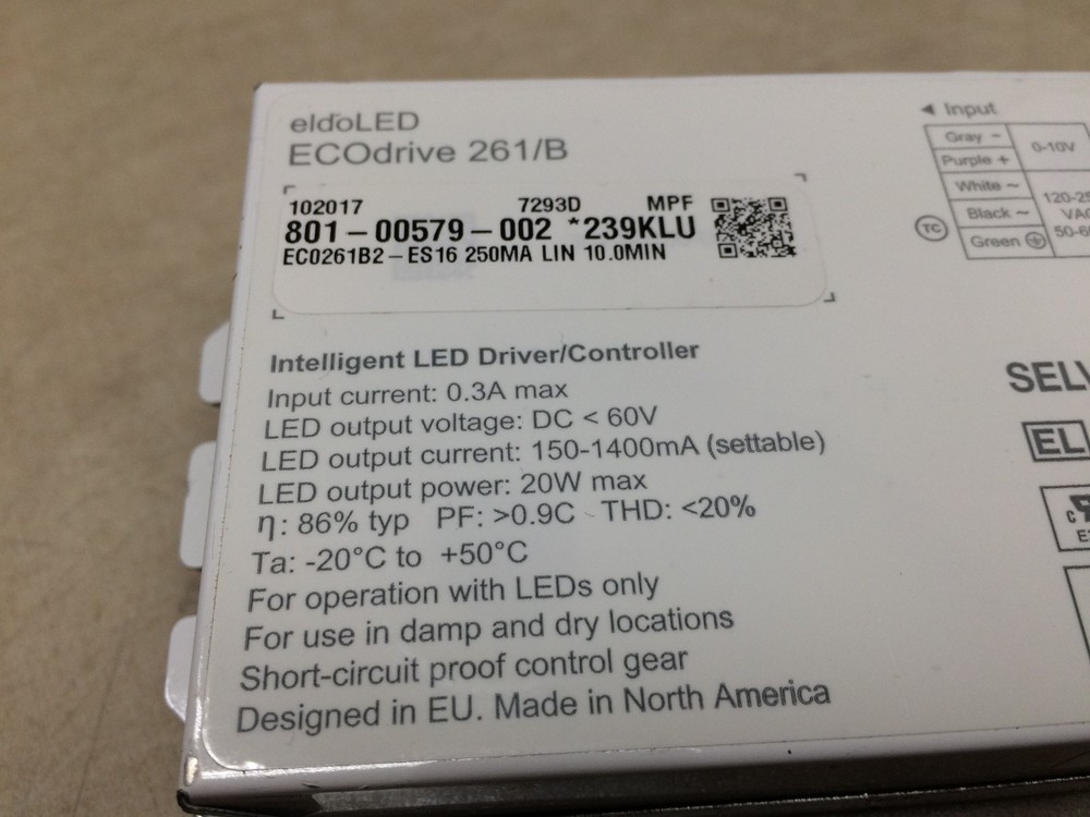 eldoLED Ecodrive 261/B Intelligent LED Driver/Controller