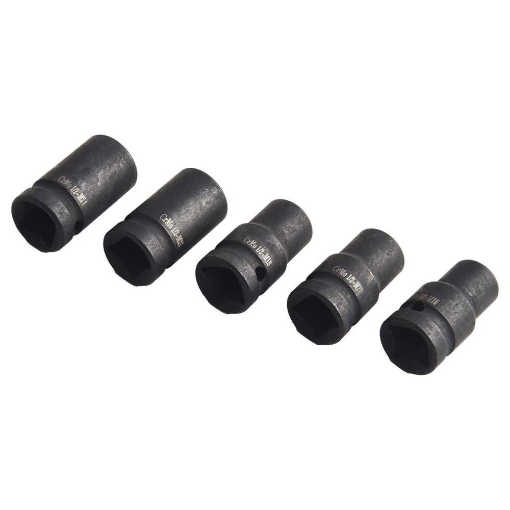 Professional Grade Square Tap Socket Set for Electric Driver Wrench (10PCS)