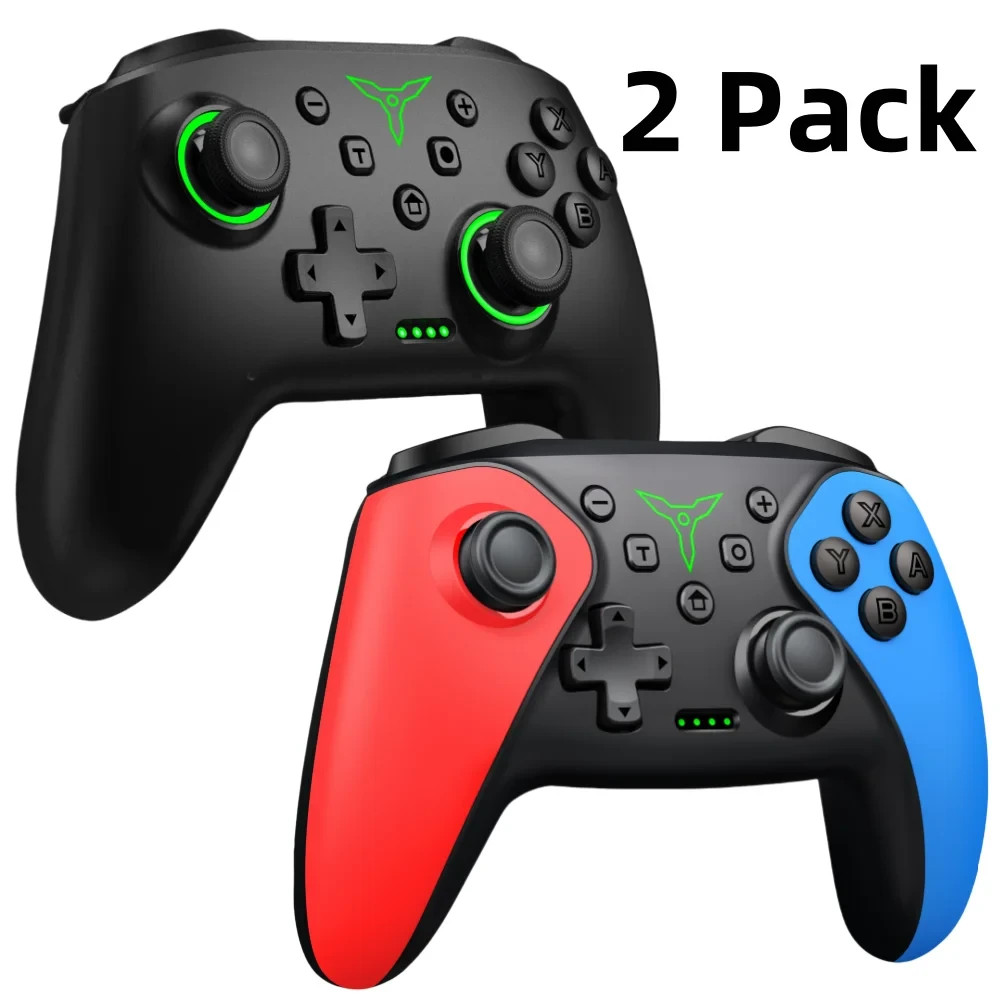 2Packs Wireless Switch Pro Controller for Nintendo Switch 2/OLED,Android/iOS