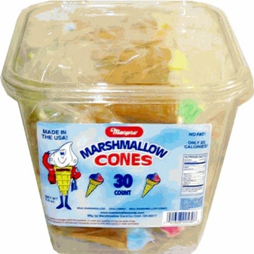 Marpro Yum Yum Marshmallow Candy Cones 30ct Tub