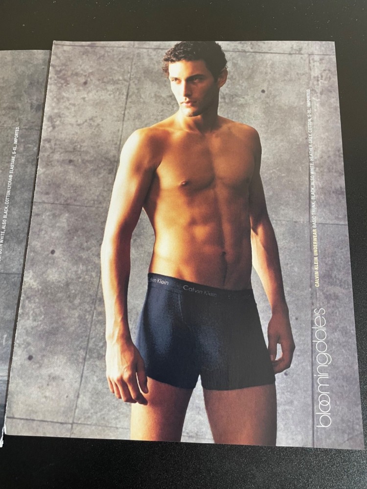 Bloomingdales Basic Instinct Mens Underwear 4 page Magazine Ad front back