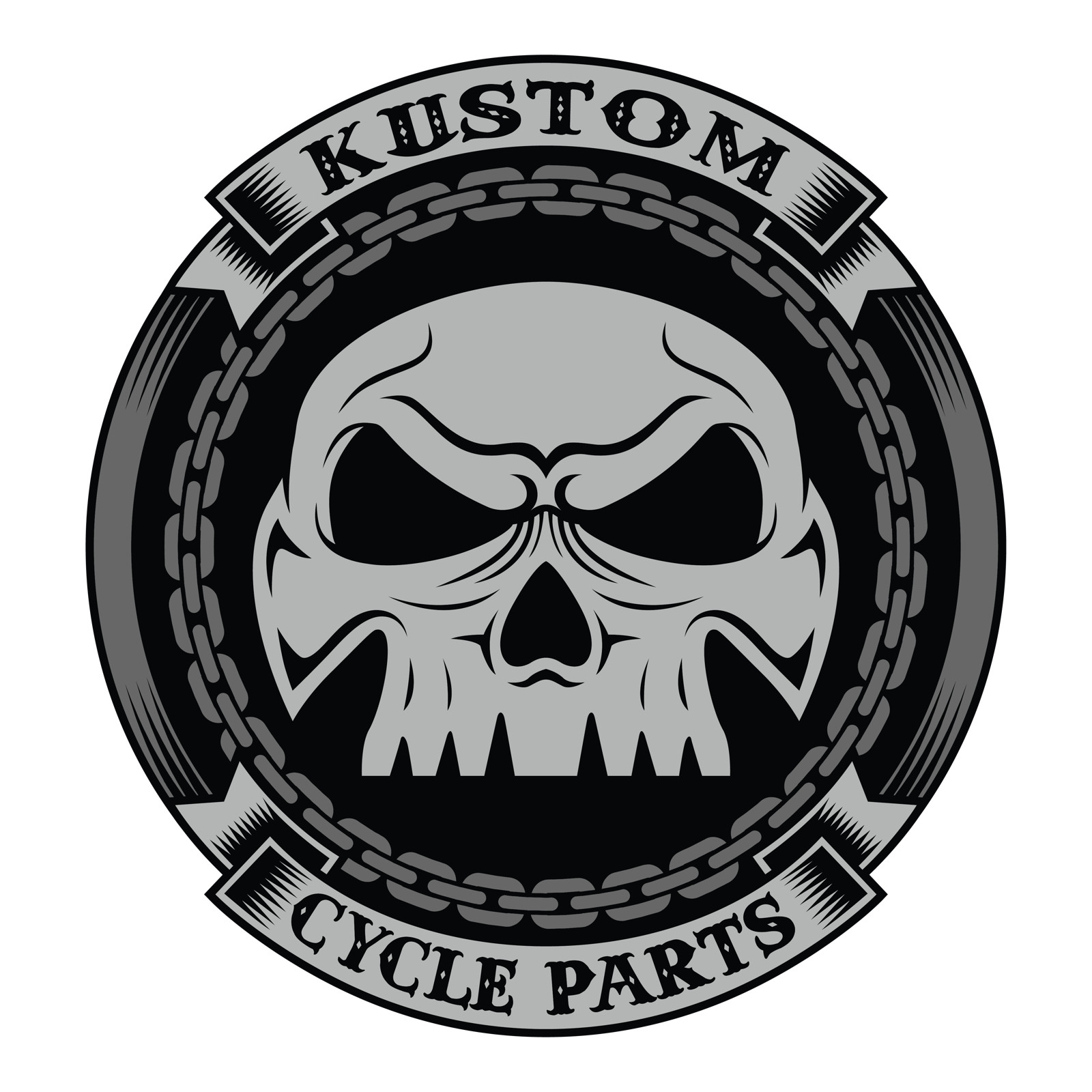 Smoked Skulls Twin Cam Harley Davidson Derby Cover. Fits Twin Cam Motors