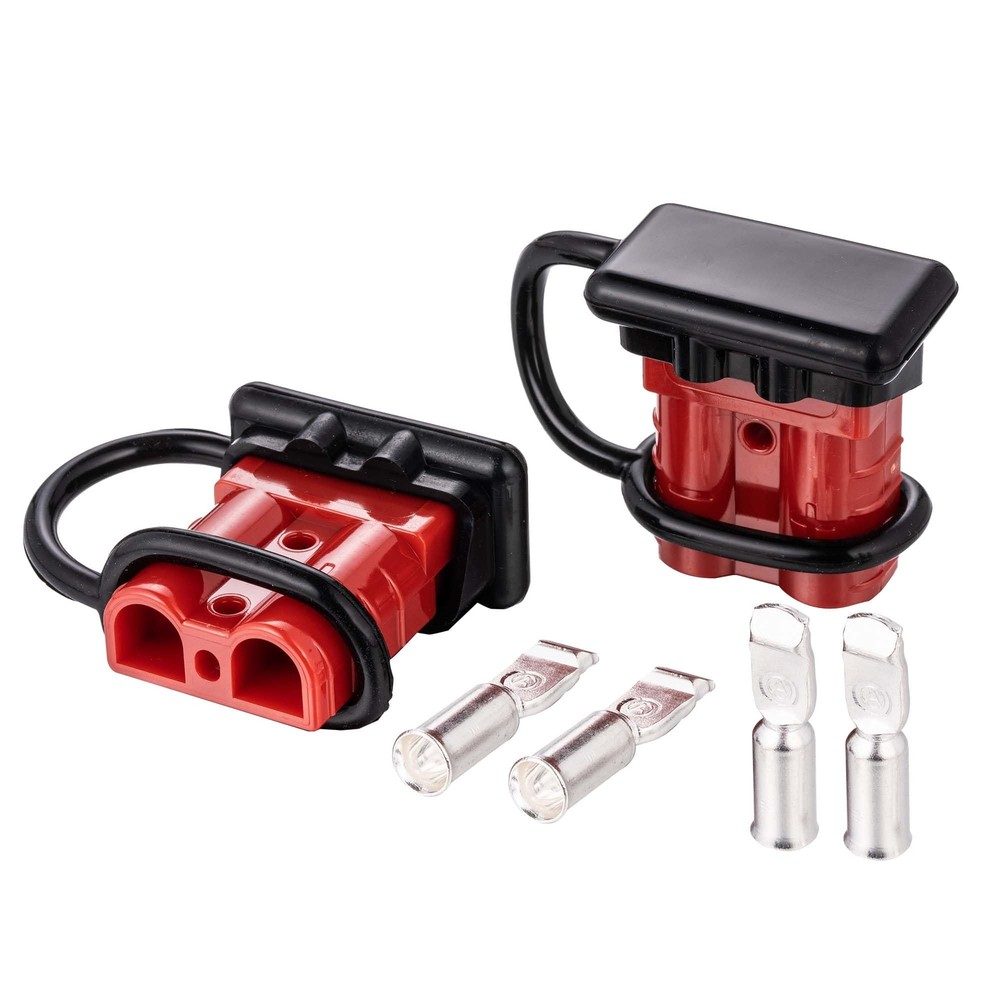 2pc Battery Quick Connector Kit 50a Plug Connect Disconnect Winch Trailer 50A...