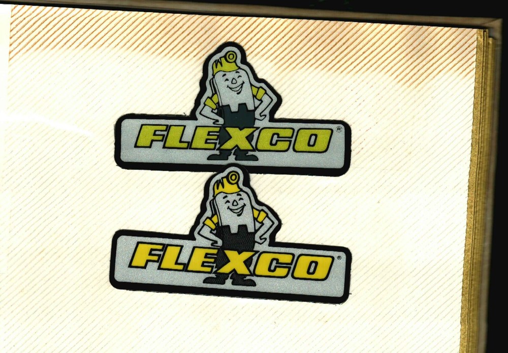 NICE SET OF (2) DIFFERENT FLEXCO COAL MINING STICKERS # 1760