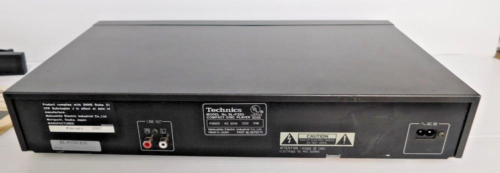 RETRO (1987) Technics SL-P220 CD Player WITH Remote Control