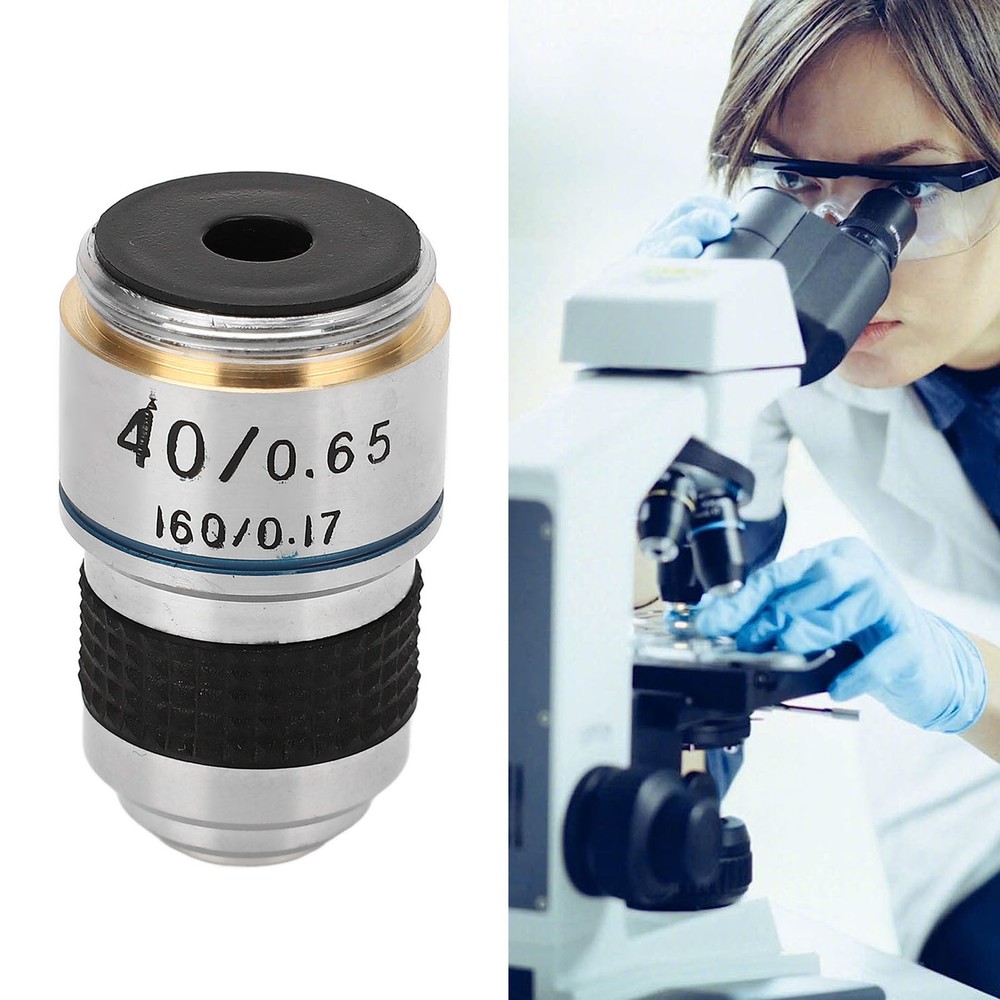 Microscope Objective Lens Biological 40X 185 Achromatic Standard RMS Thread New