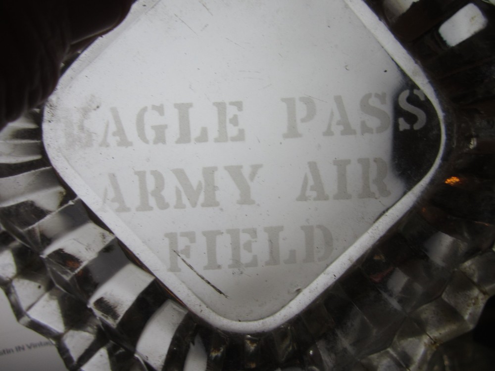 WWII EAGLE PASS ARMY AIR FIELD ASHTRAY EAGLE PASS TX RARE