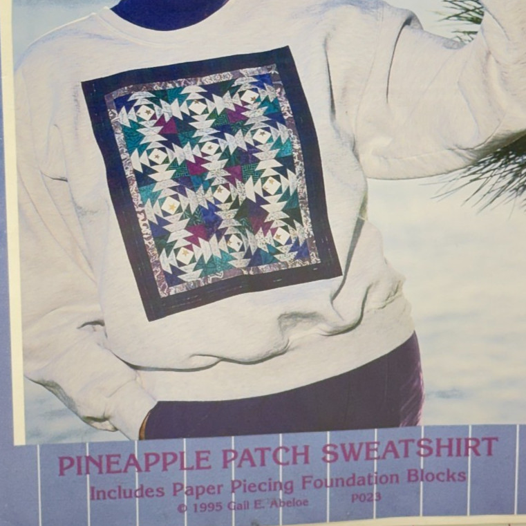 Back Porch Press Sewing Pattern Pineapple Patch Sweatshirt Quilt Patchwork P023
