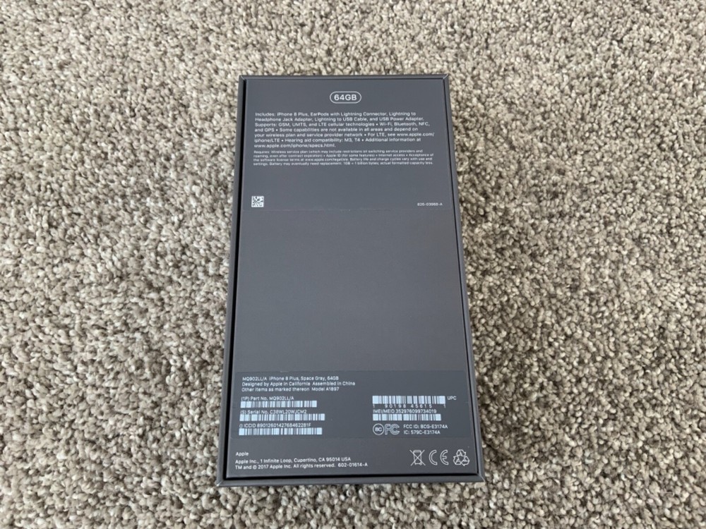 Apple iPhone 8+ BOX ONLY for Resale or Prank.