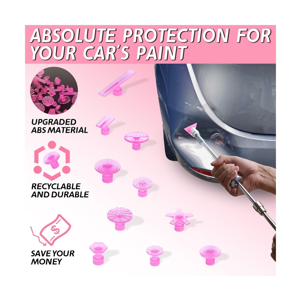 Car Dent Puller Kit, Paintless Dent Remover Tool with High Viscosity Puller T...