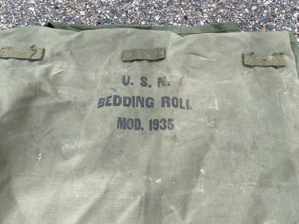 ORIGINAL WWII US ARMY NAVY OFFICER M1935 BEDDING ROLL-DATED 1944,