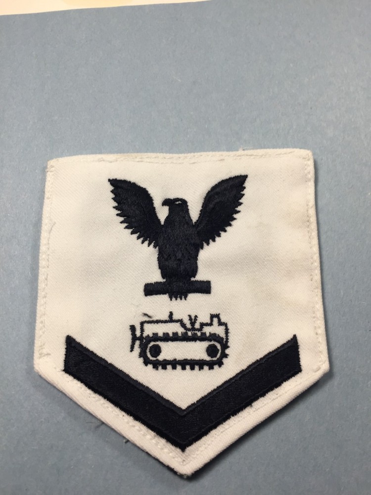 US Navy - Equipment operator 3rd class (male size) Bk/ wht. patch