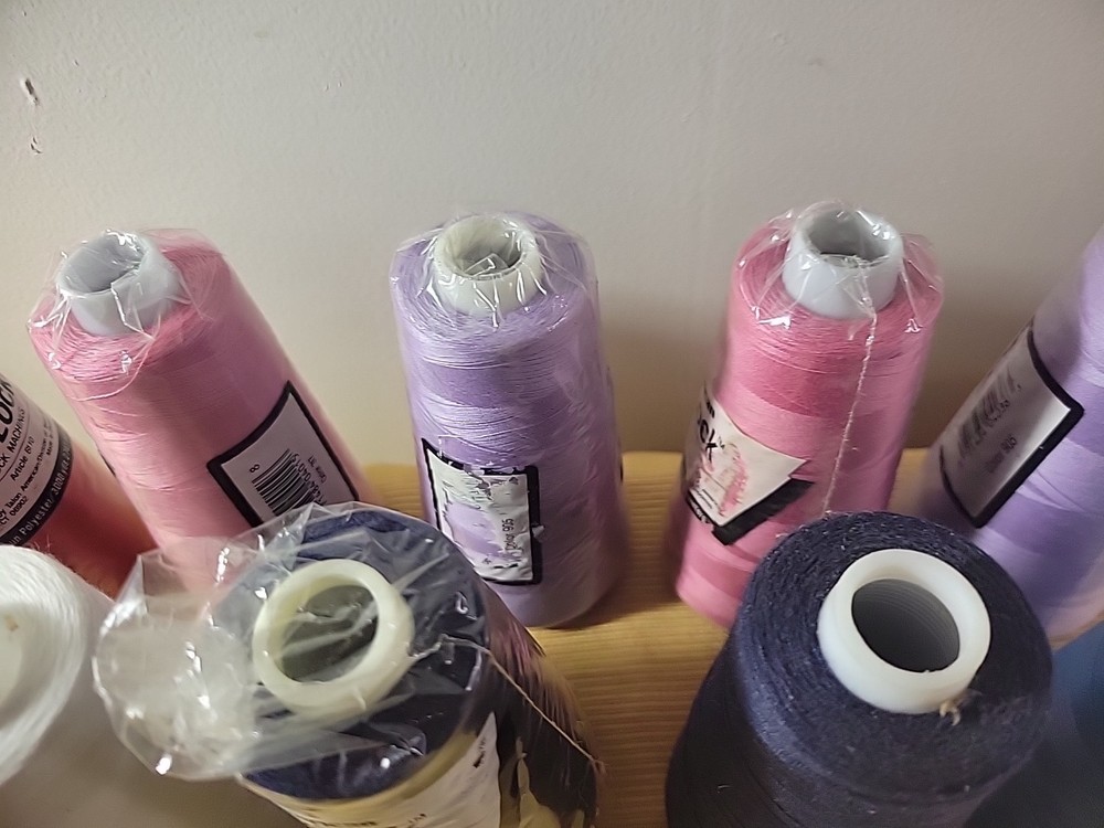 10 large open spools thread -Maxilock -Talon Surelock - Japan Wooly Nylon &