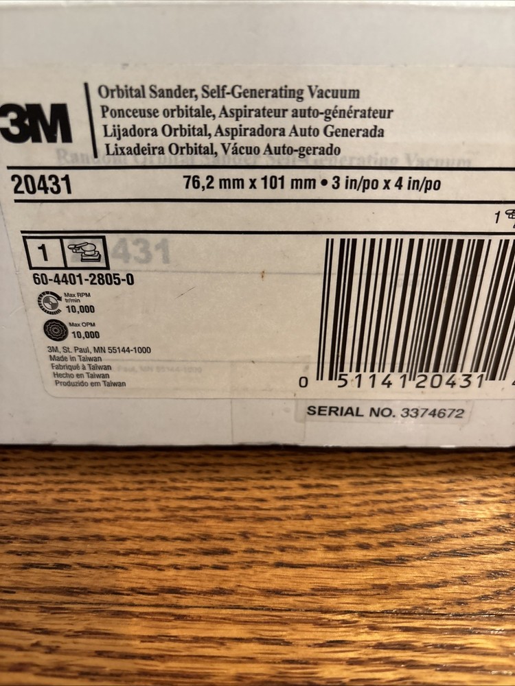 3M Orbital Sander 3”x4” 20431