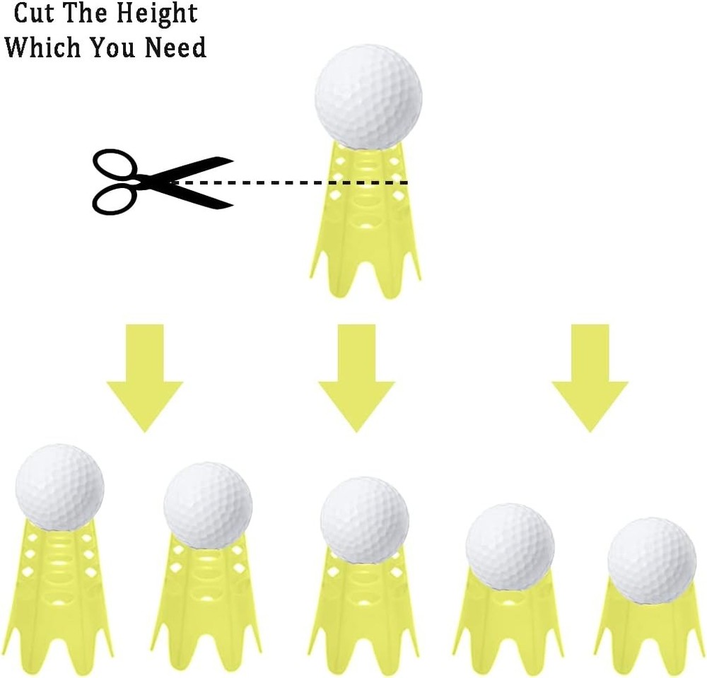 Durable Plastic Golf Tees for Indoor & Outdoor Simulator Practice