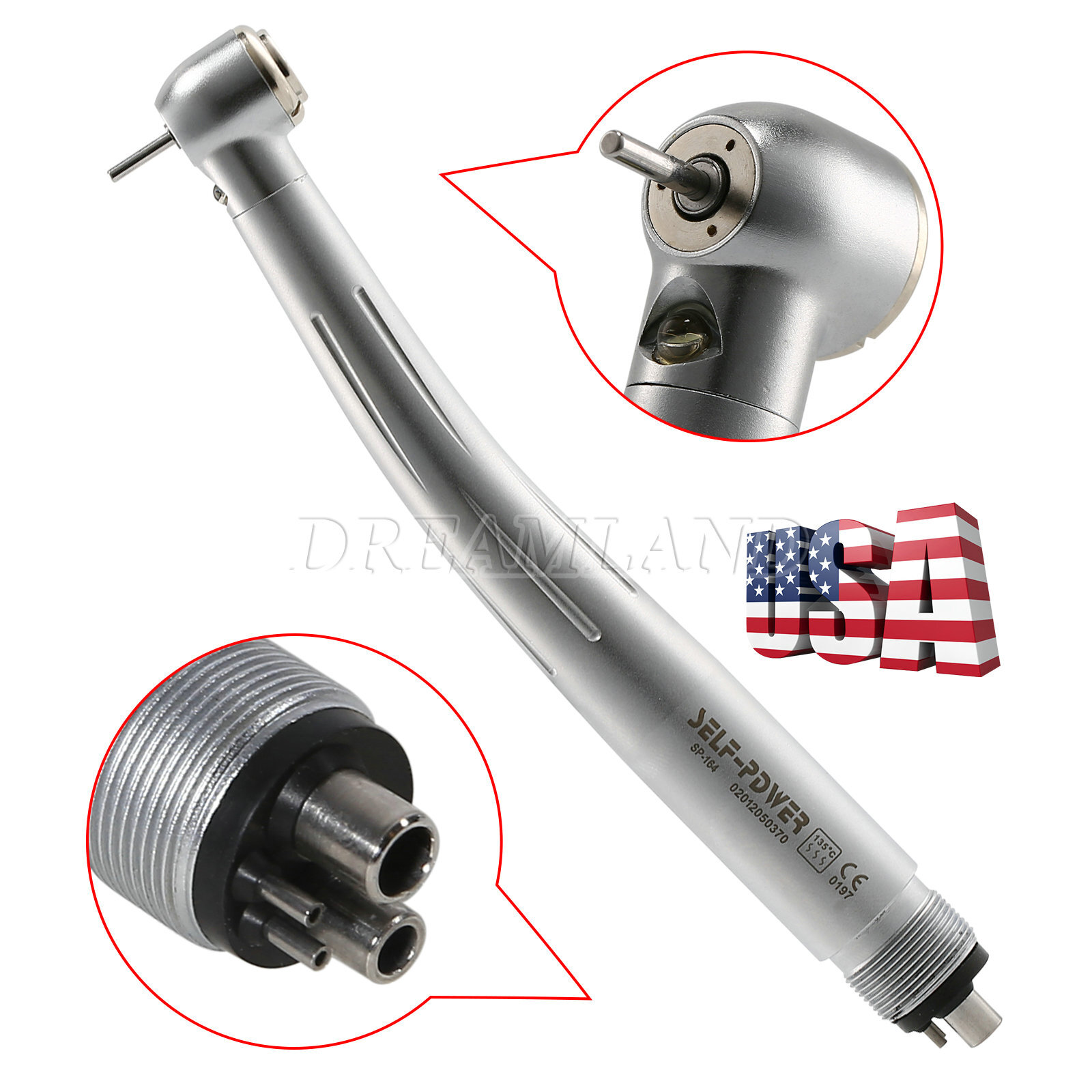 Dental Fiber Optic LED E-generator high speed handpiece Turbine 2Hole/4Hole SP
