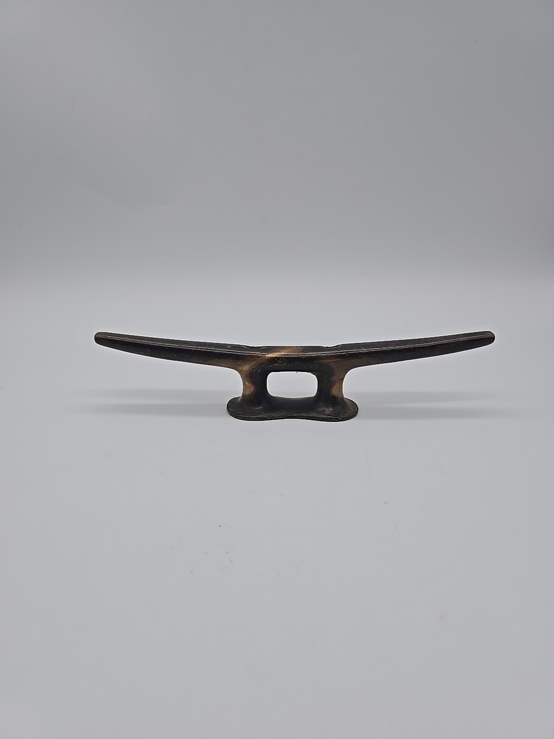 Vintage Antique Solid Brass Boat Dock Cleat Nautical Maritime Tie Down Marine 8"