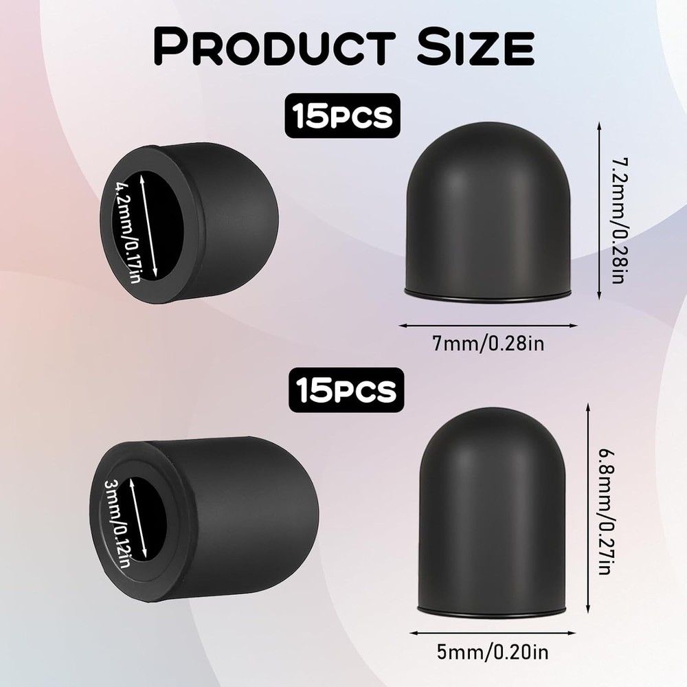 Silicone Stylus Tips - 30 Pcs, Scratch-Free Replacement Nibs for Tablets