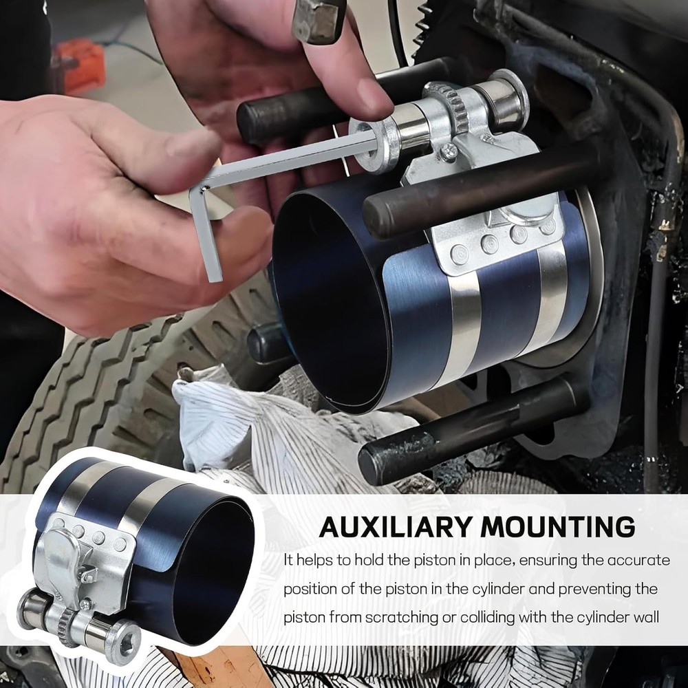 Car Engine Piston Ring Installer Removal Kit, Compressor with...