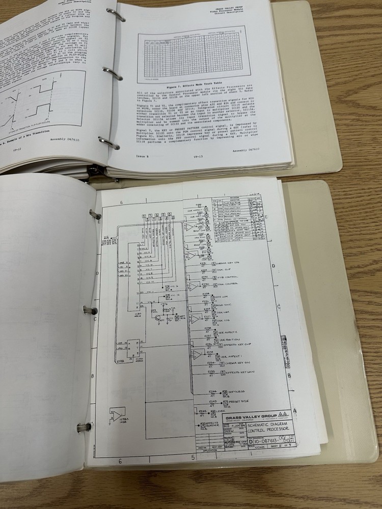 grass valley group model 100 video switcher Volume 1 & 2 System Manuals