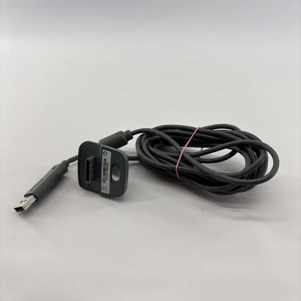 Microsoft Xbox 360 OEM Play & Charge Controller USB Charging Cable Gray TESTED
