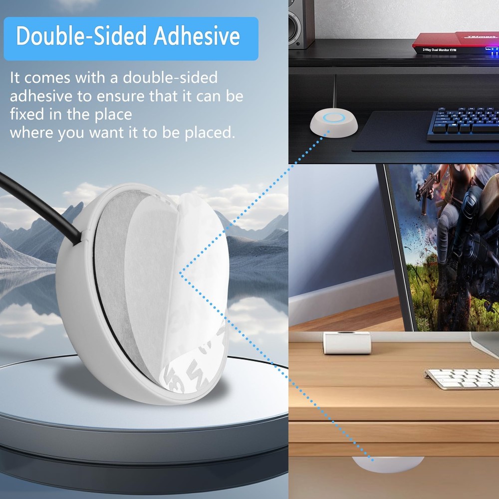 SinLoon PC Power Switch - Desktop Computer External Remote Start White