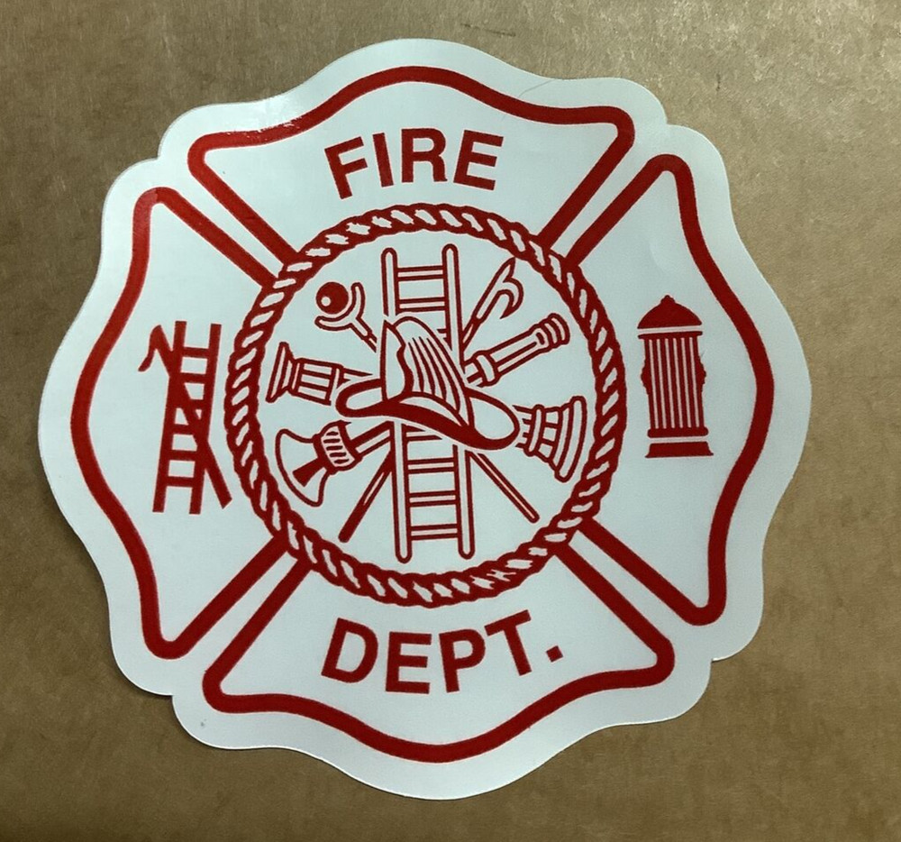 FIRE DEPARTMENT INSIDE WINDOW 3" DECAL