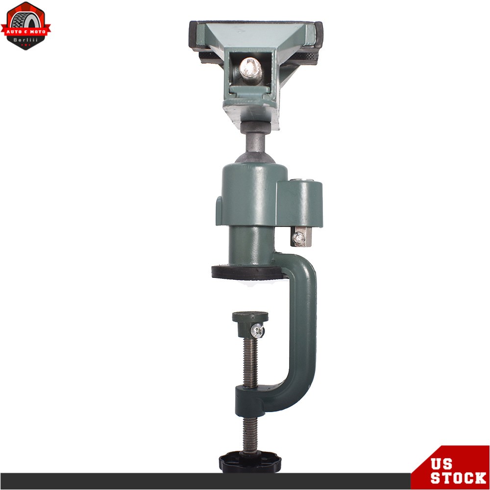 3Inch Universal Table Vise Aluminum Swivel 360° Rotating for Holding Small Parts