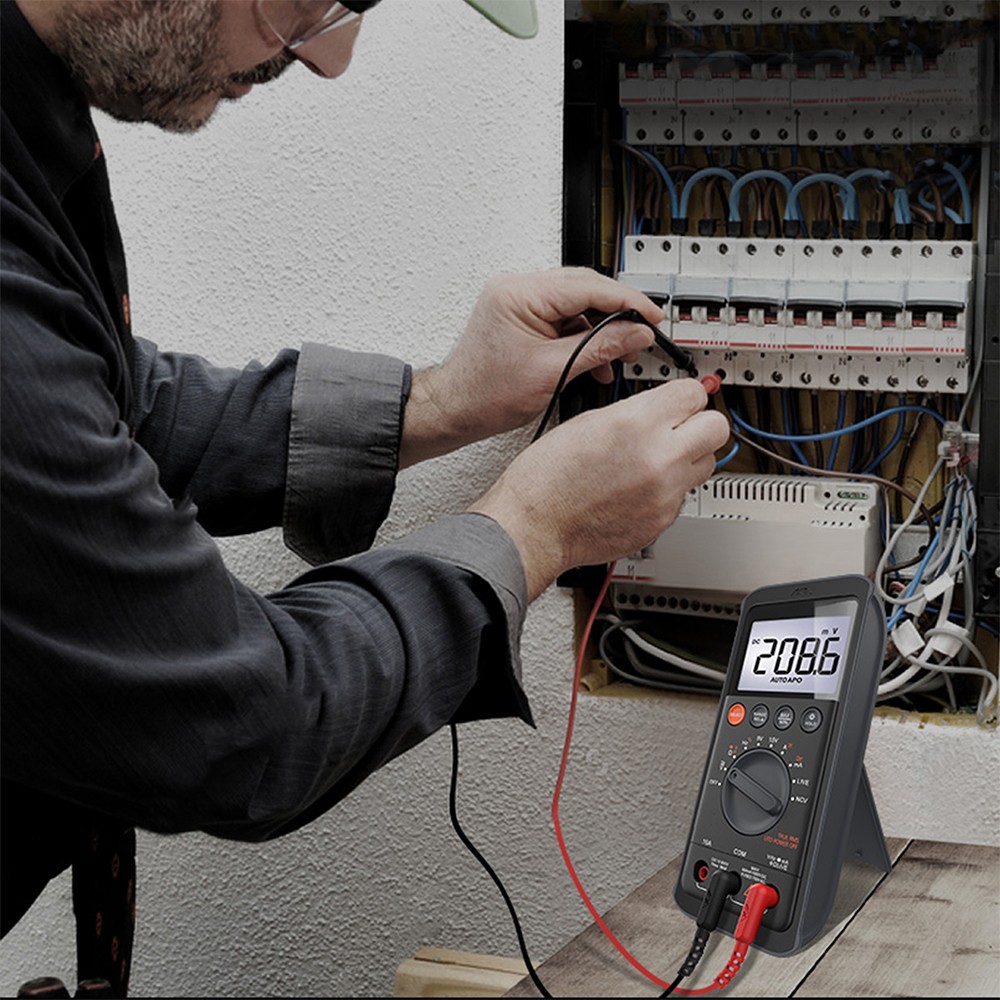 6000 Counts with DC/AC Voltmeter; Measures Voltage Digital Multimeter Tester