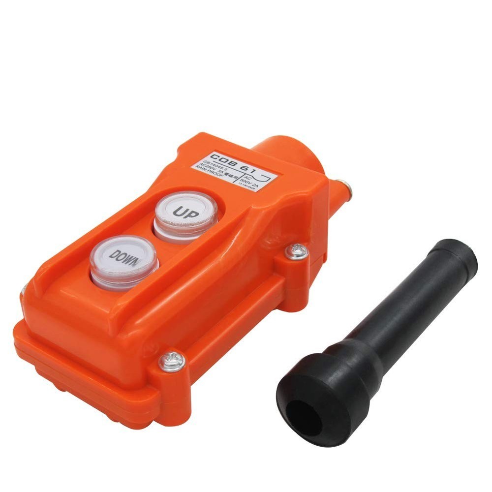 Rainproof Push Button Control Station for Cranes & Hoists - 5A Momentary Switch
