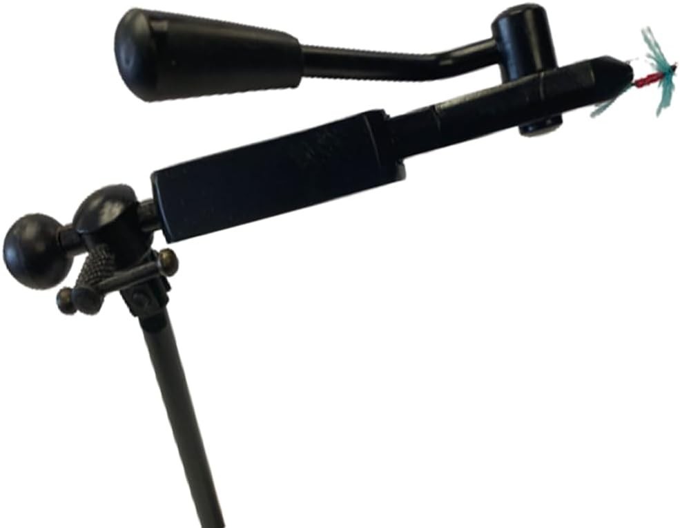 Black Crown Lever Action Fly Tying Vise with Base