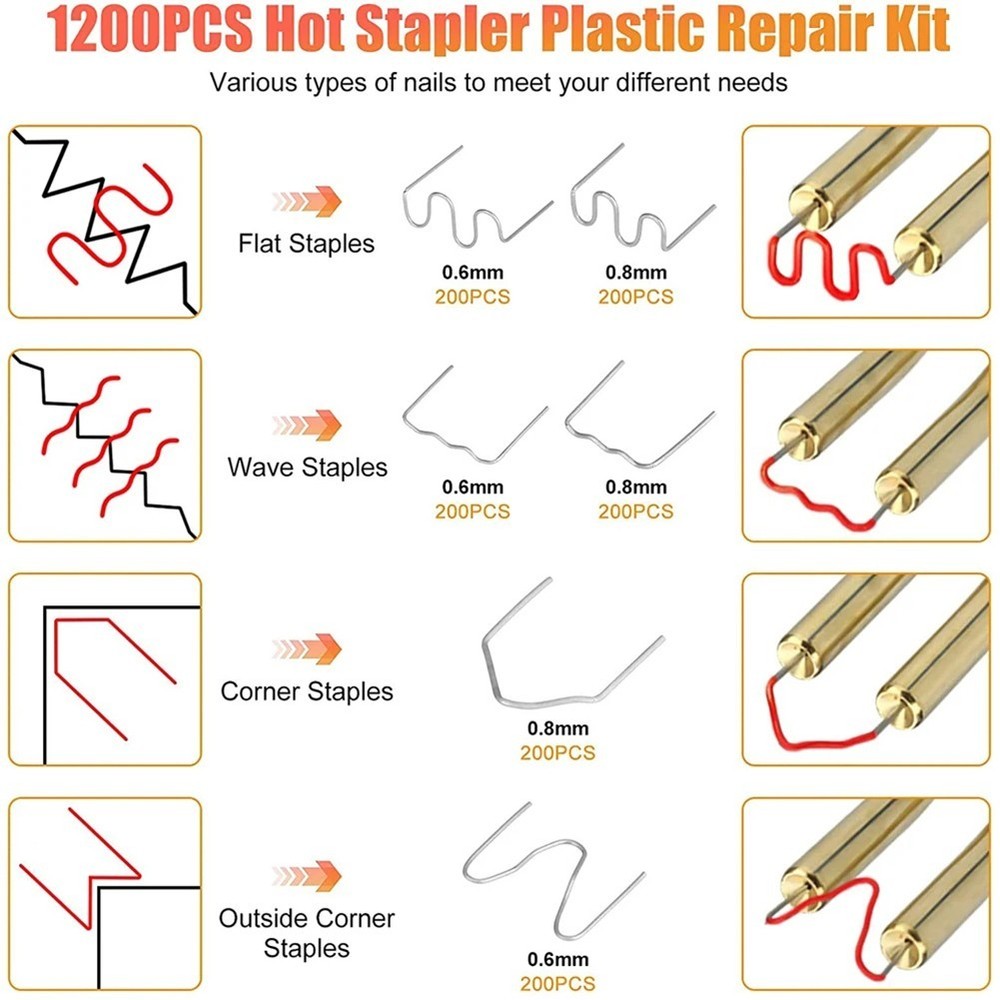 Complete welding for junior operators 1200 Hot Staples Plastic Welding Set
