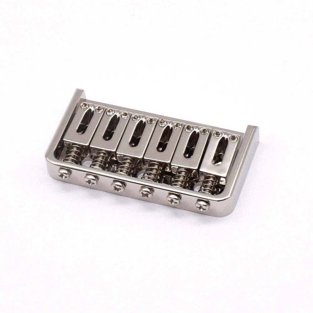 KD By AxLabs 6-String Hardtail Bridge - 3-Screw Mount - Nickel