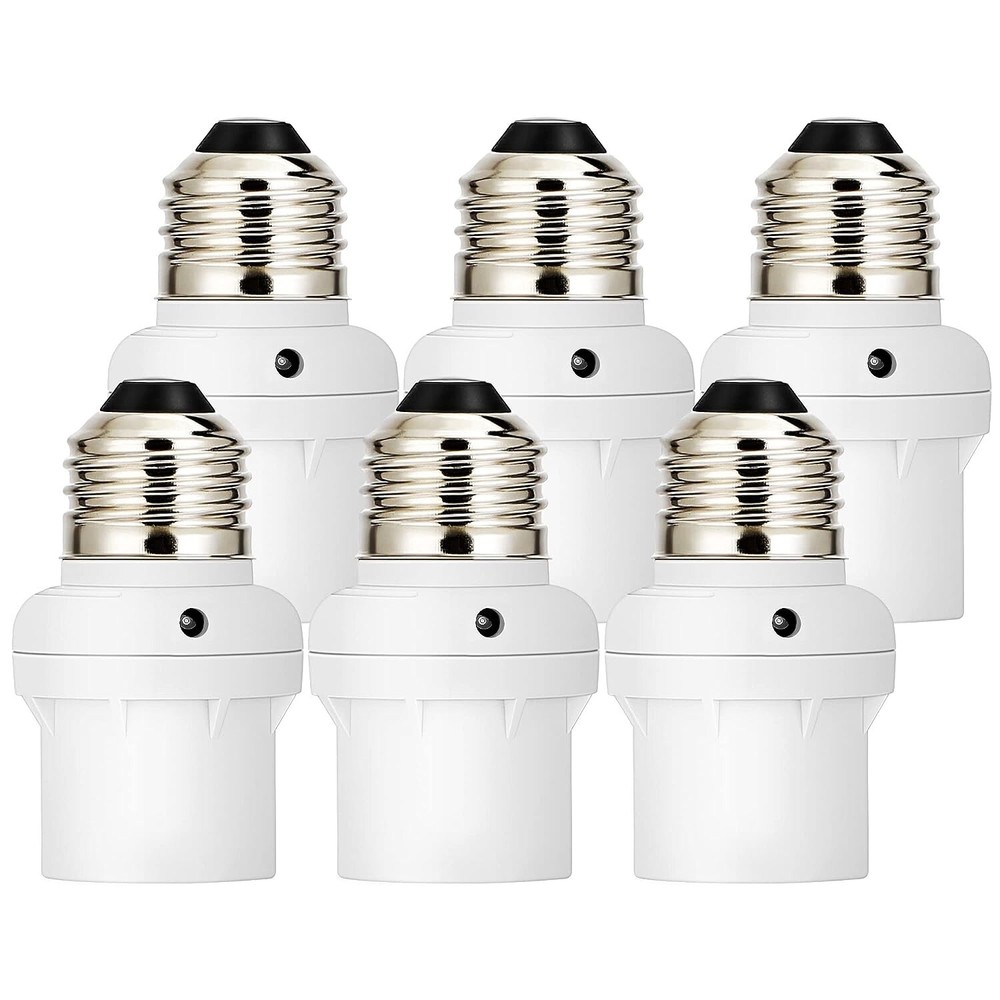 DEWENWIL 6 Pack Light Sensor Socket Dusk to Dawn Sensor Socket Light Bulb Socket