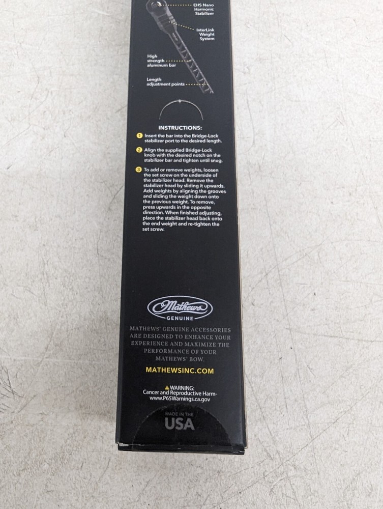 Mathews Bridgelock Stab Stabilizer for Mathew's Compound Bows BLS 8" SITKA E2