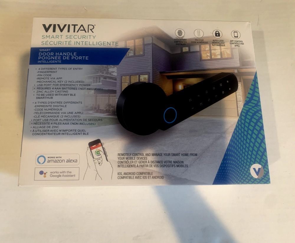 VIVITAR SMART SECURITY DOOR HANDLE- SEE PHOTOS