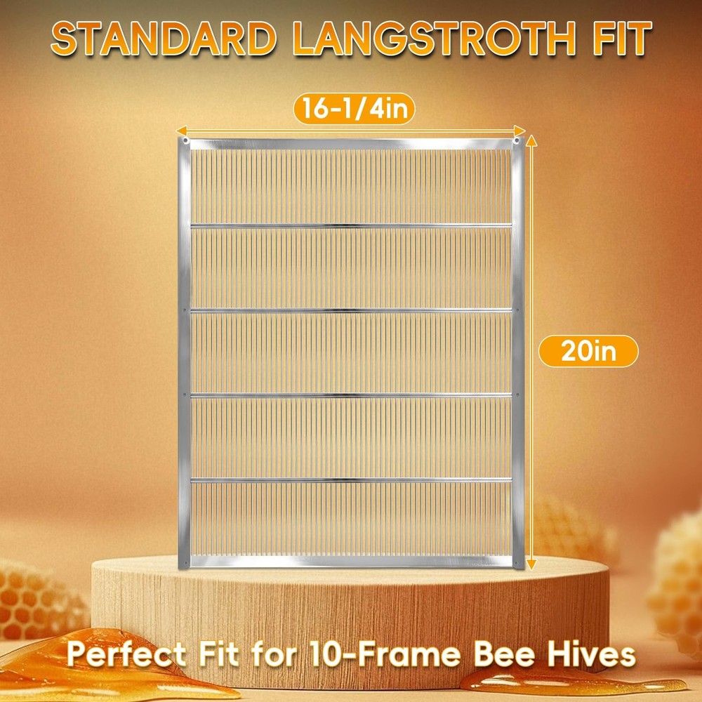 2 Pack Galvanized Metal Queen Excluder Langstroth 10 Frame Beehive Tool