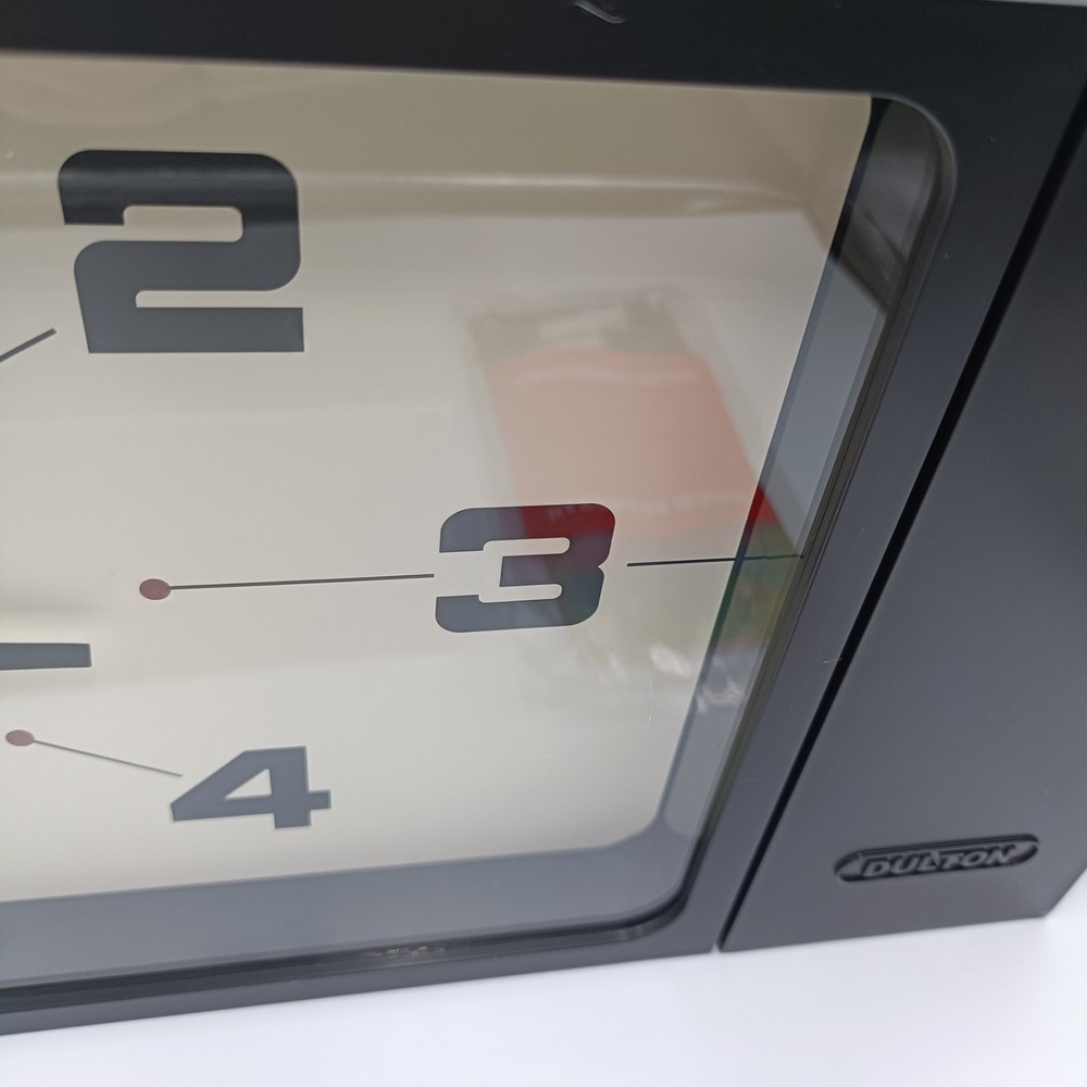 Dulton Double Face Wall Clock H21-0362BK Black Rectangle Magnet Type Japan