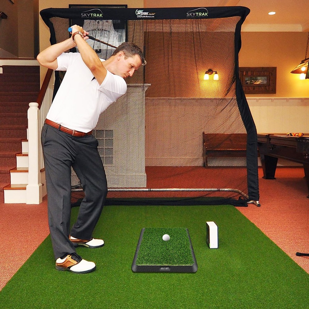 3 in 1 Golf Hitting Mat with Clear Swing Path Feedback 13 * 17in Replaceable ...