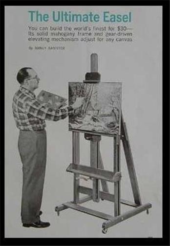 Easel French Style How-To build PLANS adjustable 4' Sturdy Hardwood Frame