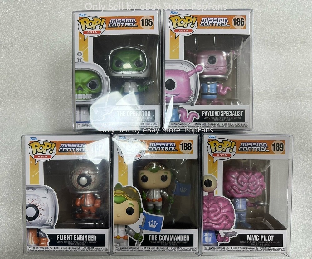 Funko Pop 5 pcs MMC Mission Control Operator Payload Specialist Flight Engineer