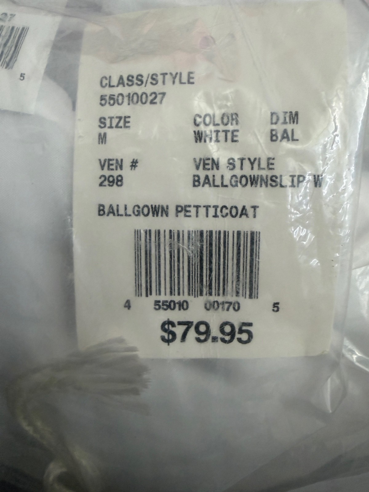 White David's Bridal Gown Slip MEDIUM Fit Flare Style 550 Petticoat Wedding NEW