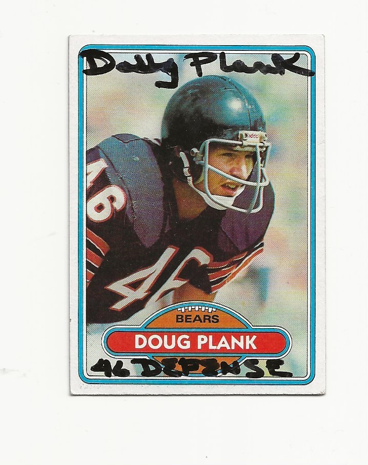 DOUG    PLANK    BEARS      AUTOGRAPHED    CARD