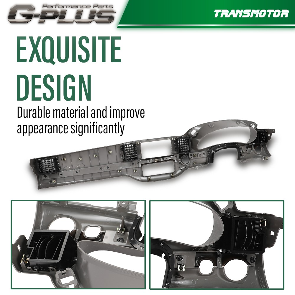 Fit For 01-05 Chevy Impala Dash Bezel Instrument Cluster Speedometer Trim Gray